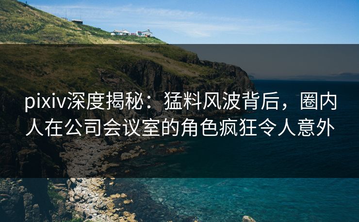 pixiv深度揭秘：猛料风波背后，圈内人在公司会议室的角色疯狂令人意外