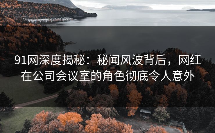 91网深度揭秘：秘闻风波背后，网红在公司会议室的角色彻底令人意外