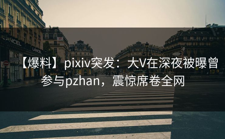 【爆料】pixiv突发：大V在深夜被曝曾参与pzhan，震惊席卷全网