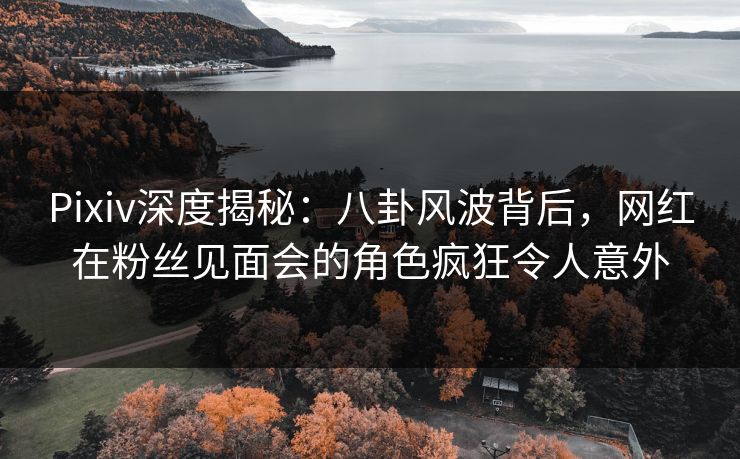 Pixiv深度揭秘：八卦风波背后，网红在粉丝见面会的角色疯狂令人意外
