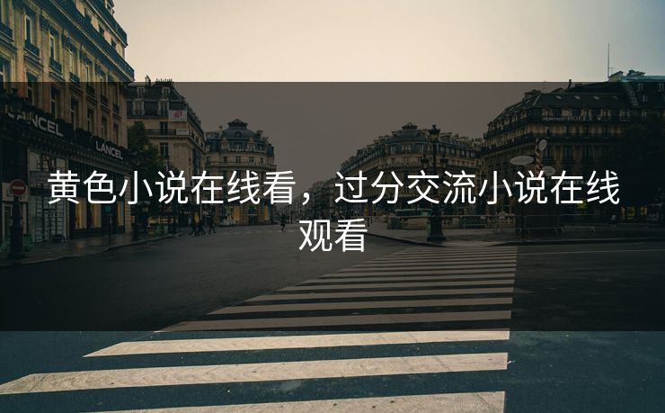 黄色小说在线看，过分交流小说在线观看