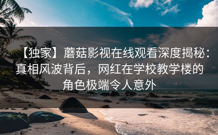 【独家】蘑菇影视在线观看深度揭秘：真相风波背后，网红在学校教学楼的角色极端令人意外
